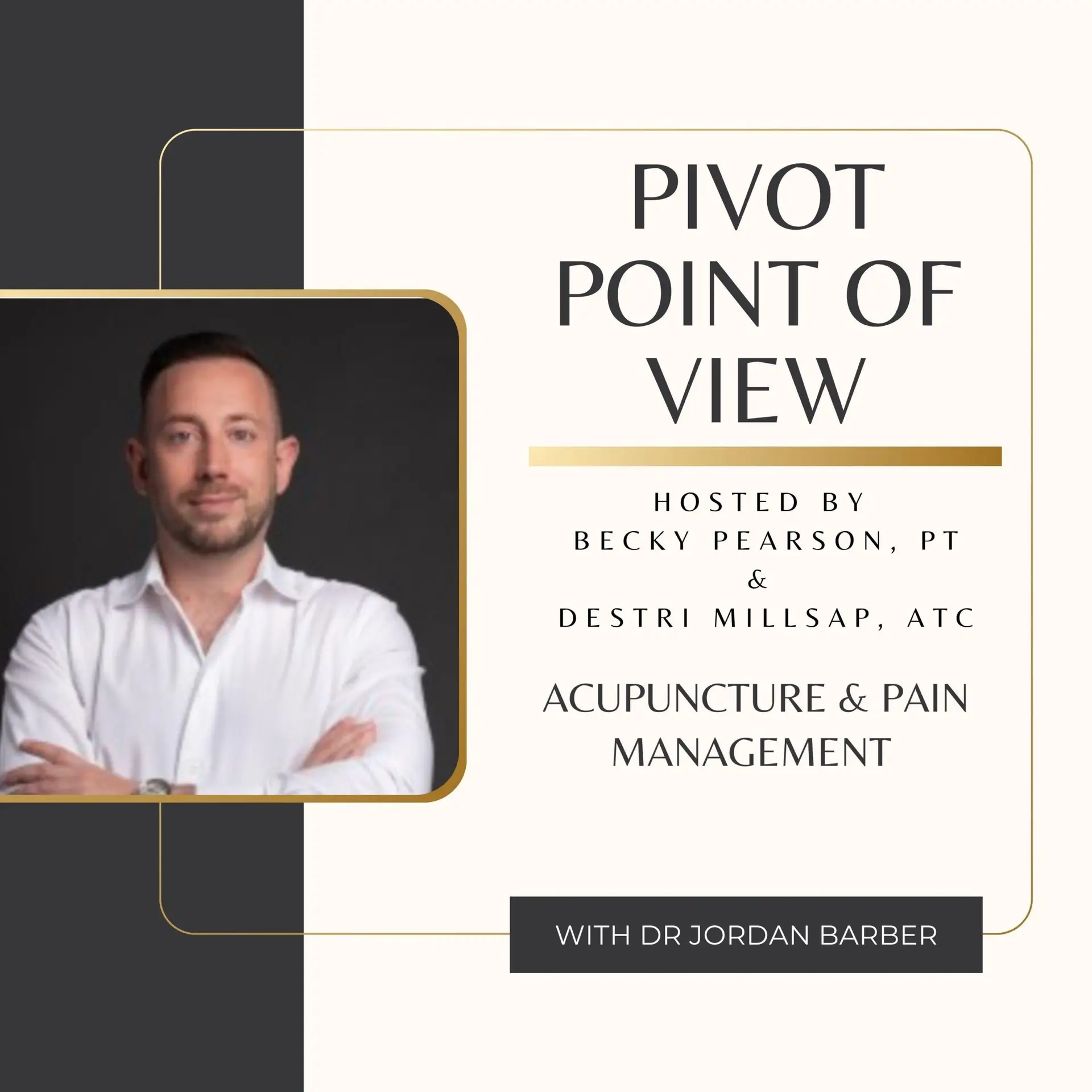 Podcast cover about acupuncture and pain management.