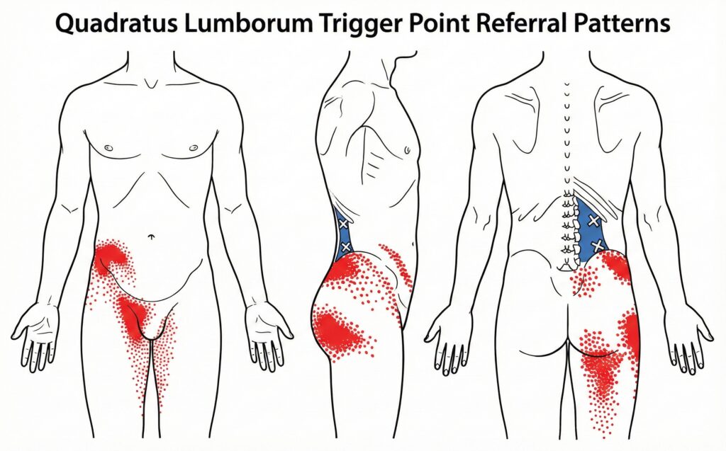 Understanding Quadratus Lumborum Trigger Points in New York, NY, USA: Symptoms, Self-Release, and When to Get Help QL Trigger Point Pattern